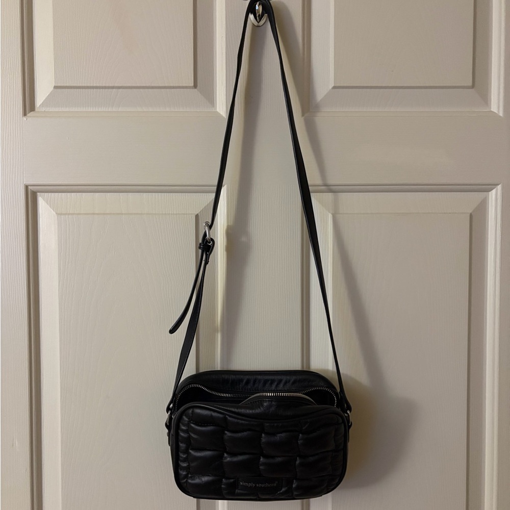Black Quilted Crossbody Bag - Unbranded